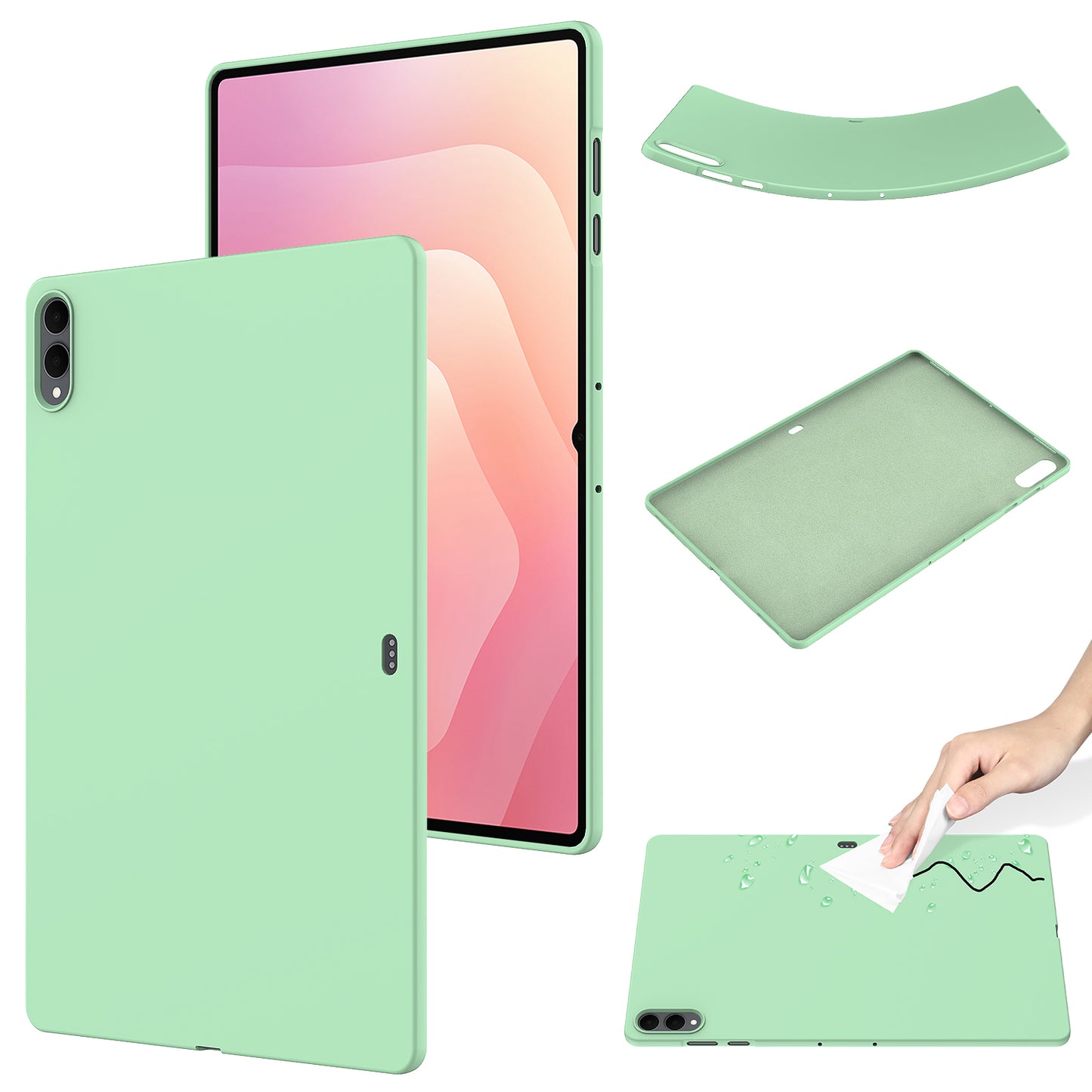 For Samsung Galaxy Tab S11 Ultra Case Liquid Silicone Anti-Scratch Tablet Cover