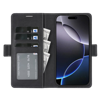 For iPhone 17e / 16e Case Detachable 2 in 1 Leather Wallet Phone Cover Compatible with MagSafe