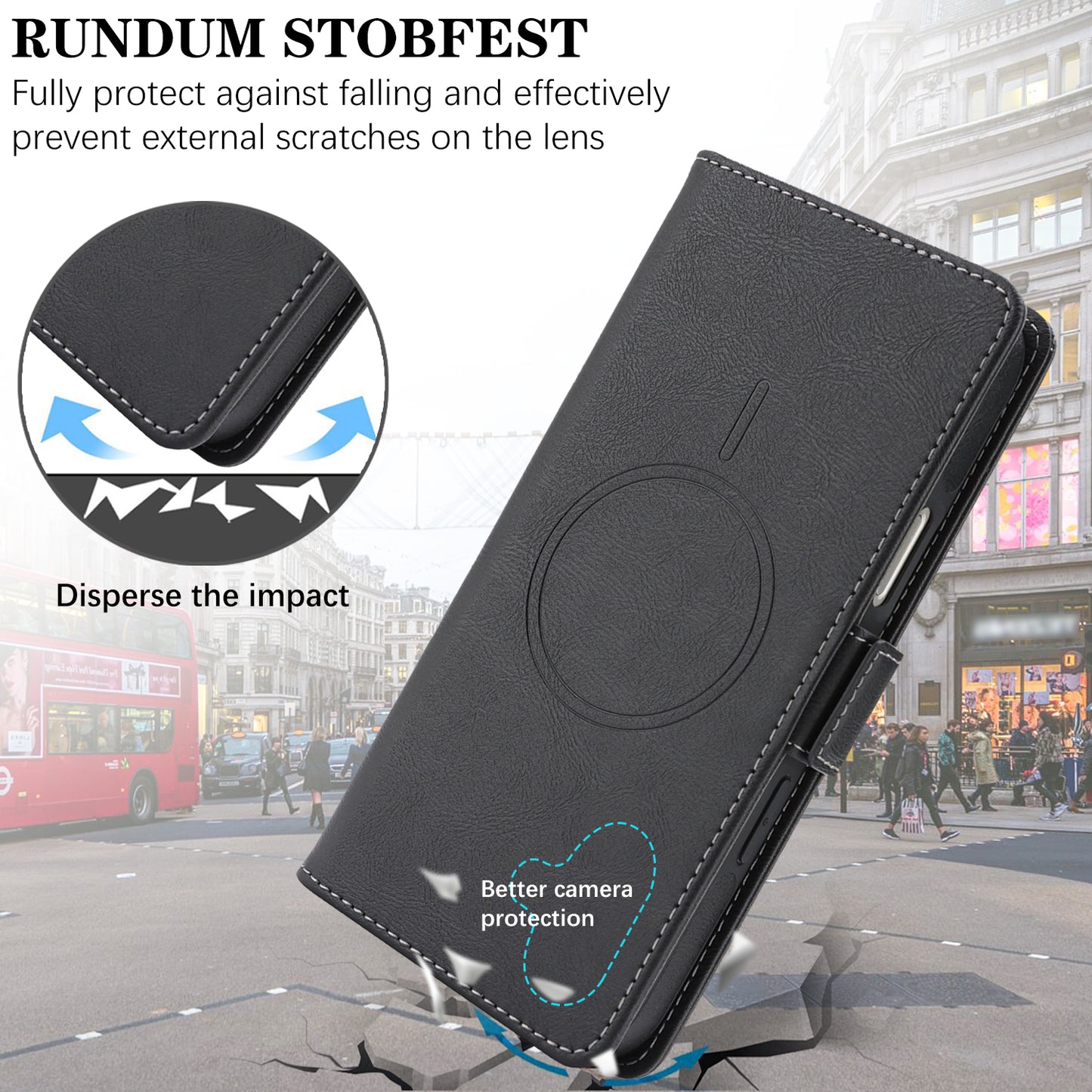 For iPhone 17e / 16e Case Detachable 2 in 1 Leather Wallet Phone Cover Compatible with MagSafe