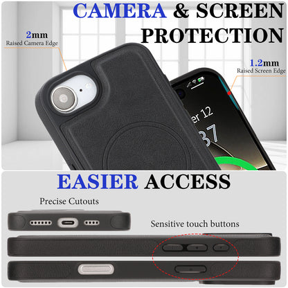 For iPhone 17e / 16e Case Detachable 2 in 1 Leather Wallet Phone Cover Compatible with MagSafe