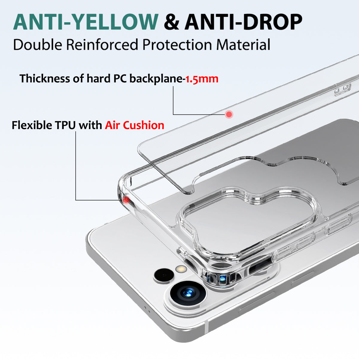 For Samsung Galaxy S26 Ultra Clear Phone Case TPU+Acrylic Shockproof Phone Back Cover