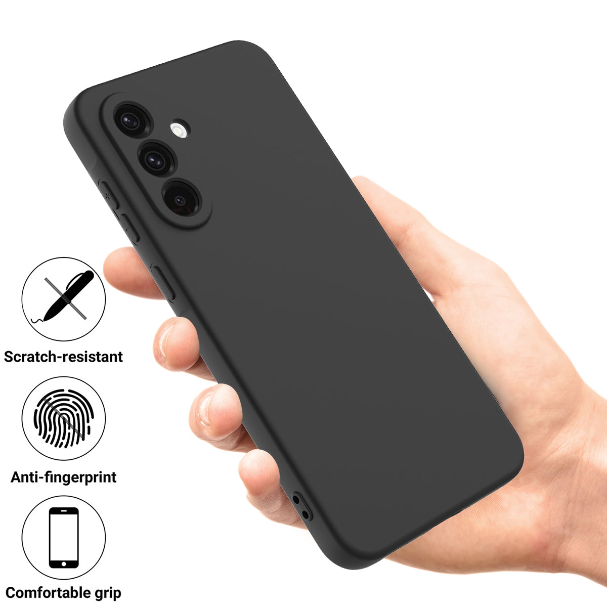 For Samsung Galaxy S26+ Liquid Silicone Case Phone Back Cover with Hand Strap