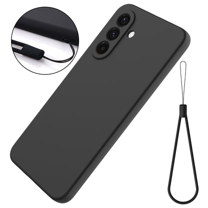 For Samsung Galaxy S26+ Liquid Silicone Case Phone Back Cover with Hand Strap