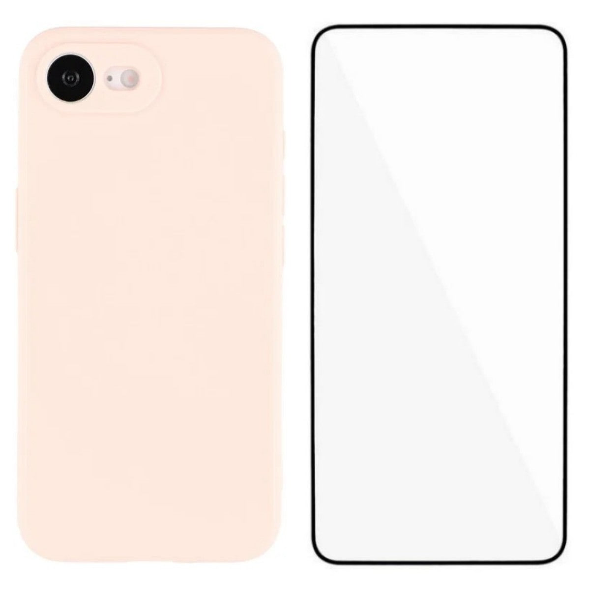 WANLONFENG For iPhone 17e / 16e Case  ZB Series Precise Cutouts Straight Edge TPU Phone Cover with Tempered Glass Film