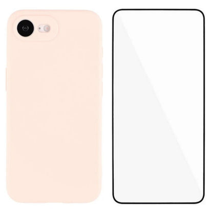 WANLONFENG For iPhone 17e / 16e Case  ZB Series Precise Cutouts Straight Edge TPU Phone Cover with Tempered Glass Film