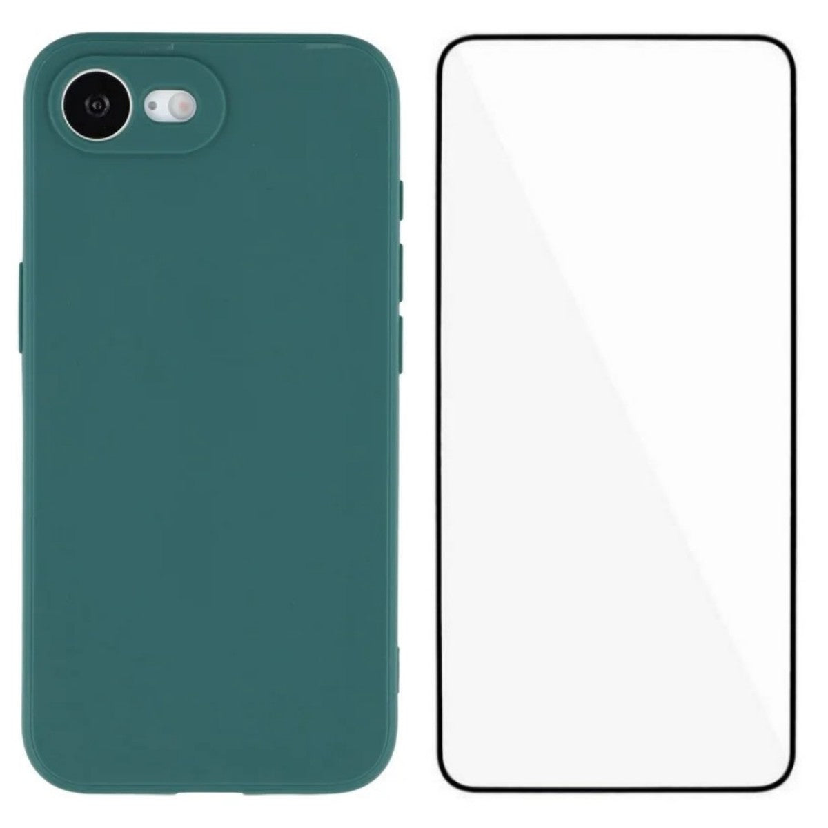 WANLONFENG For iPhone 17e / 16e Case  ZB Series Precise Cutouts Straight Edge TPU Phone Cover with Tempered Glass Film
