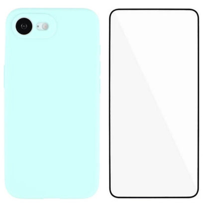 WANLONFENG For iPhone 17e / 16e Case  ZB Series Precise Cutouts Straight Edge TPU Phone Cover with Tempered Glass Film