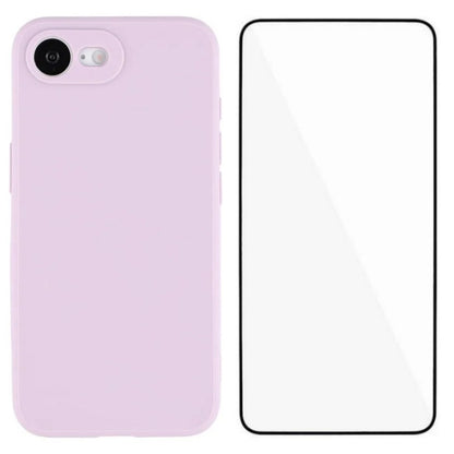 WANLONFENG For iPhone 17e / 16e Case  ZB Series Precise Cutouts Straight Edge TPU Phone Cover with Tempered Glass Film