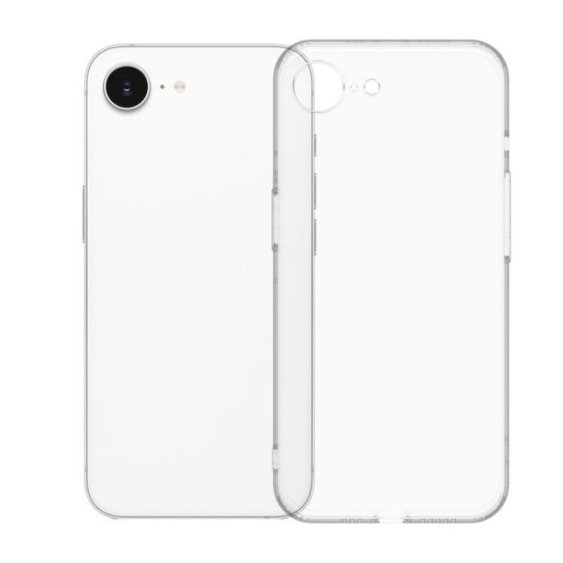 WANLONFENG For iPhone 17e / 16e Phone Cover with 2 Screen Films  YJ1 Series Clear TPU Case Precise Lens Hole 1.5mm Rounded Edge