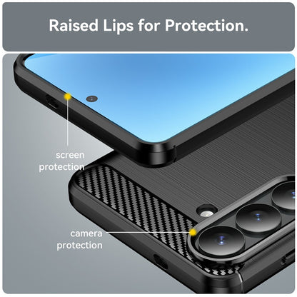 For Samsung Galaxy S26+ Case Protective Phone Cover Carbon Fiber Texture Brushed