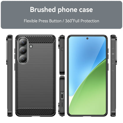 For Samsung Galaxy S26+ Case Protective Phone Cover Carbon Fiber Texture Brushed