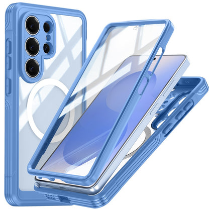 For Samsung Galaxy S26 Ultra Magnetic Case PC + TPU Phone Cover with Tempered Glass Screen Film