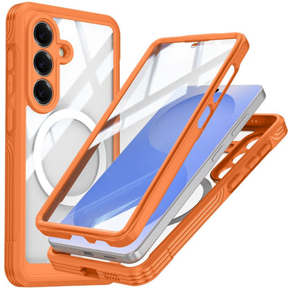 For Samsung Galaxy S26+ Magnetic Case PC + TPU Phone Cover with Tempered Glass Screen Film