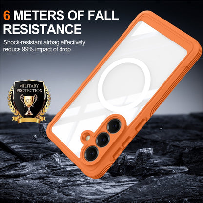 For Samsung Galaxy S26+ Magnetic Case PC + TPU Phone Cover with Tempered Glass Screen Film