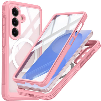 For Samsung Galaxy S26+ Magnetic Case PC + TPU Phone Cover with Tempered Glass Screen Film