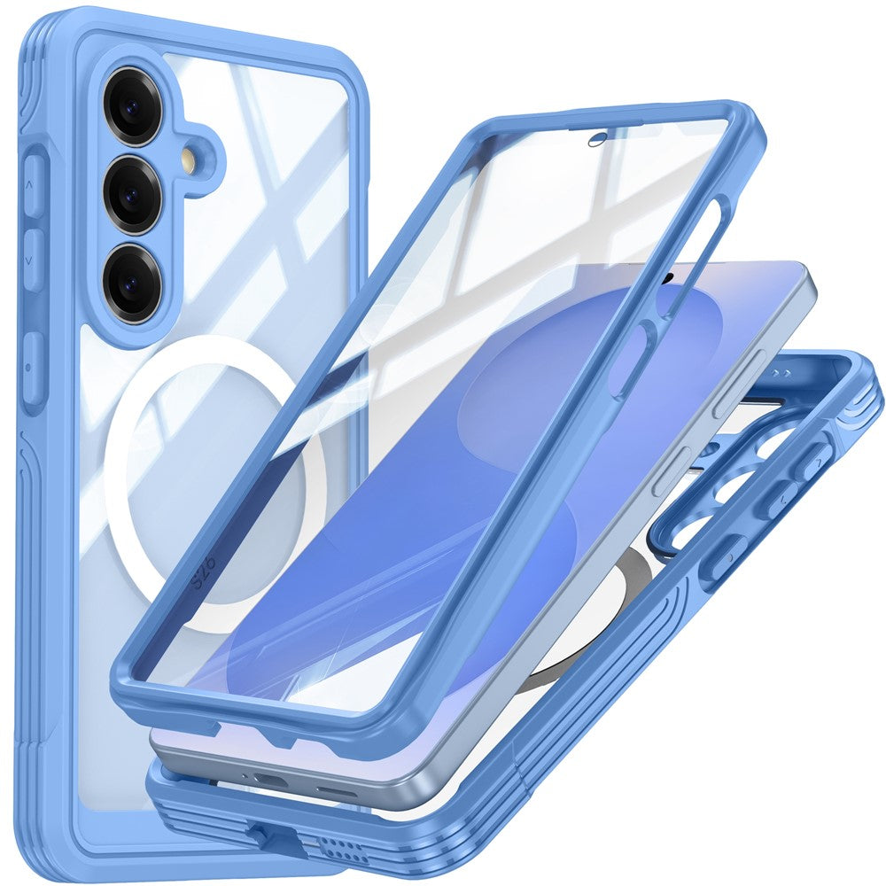 For Samsung Galaxy S26+ Magnetic Case PC + TPU Phone Cover with Tempered Glass Screen Film