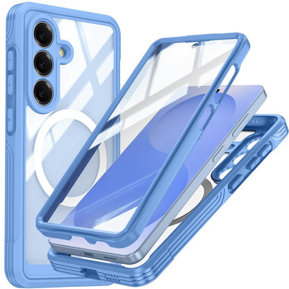 For Samsung Galaxy S26+ Magnetic Case PC + TPU Phone Cover with Tempered Glass Screen Film