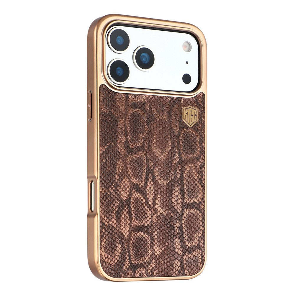 KIGC For iPhone 17 Pro Max Case Compatible with MagSafe Hybrid Phone Back Cover Snake Texture