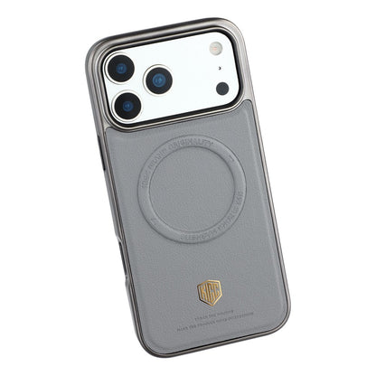 KIGC For iPhone 17 Pro Case Compatible with MagSafe PC + TPU + PU Electroplating Phone Cover