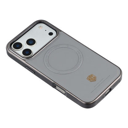 KIGC For iPhone 17 Pro Case Compatible with MagSafe PC + TPU + PU Electroplating Phone Cover