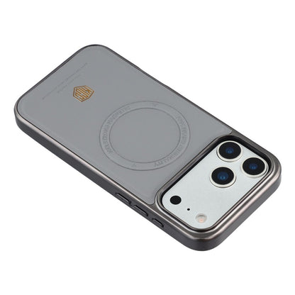 KIGC For iPhone 17 Pro Case Compatible with MagSafe PC + TPU + PU Electroplating Phone Cover