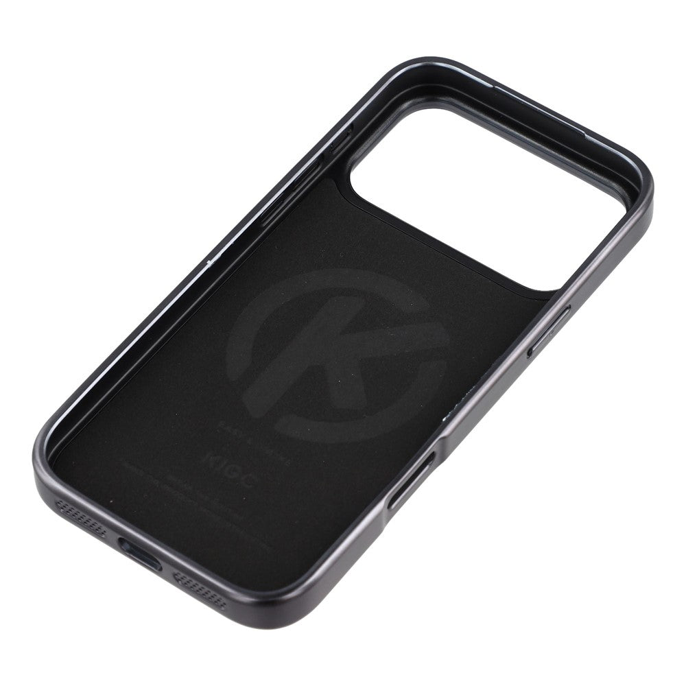 KIGC For iPhone 17 Pro Case Compatible with MagSafe PC + TPU + PU Electroplating Phone Cover