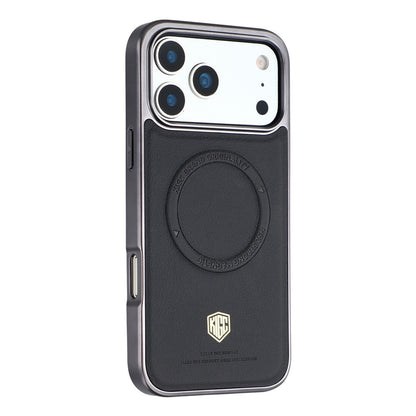 KIGC For iPhone 17 Pro Case Compatible with MagSafe PC + TPU + PU Electroplating Phone Cover