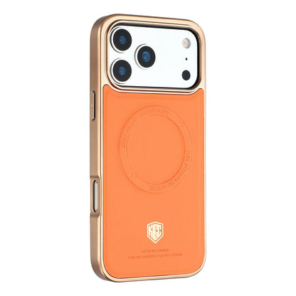 KIGC For iPhone 17 Pro Case Compatible with MagSafe PC + TPU + PU Electroplating Phone Cover