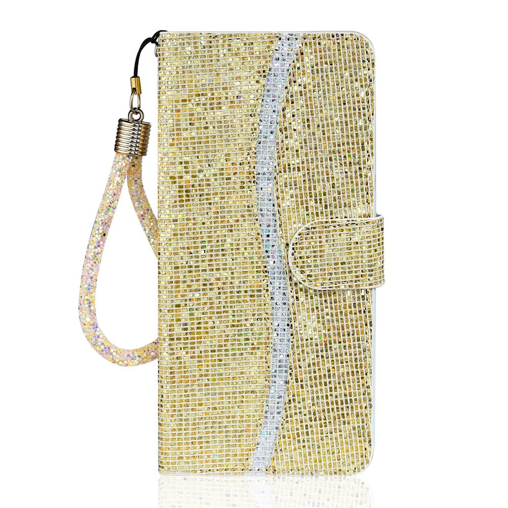 For Samsung Galaxy S26+ Case PU Leather Wallet Card Slots Glitter Phone Cover