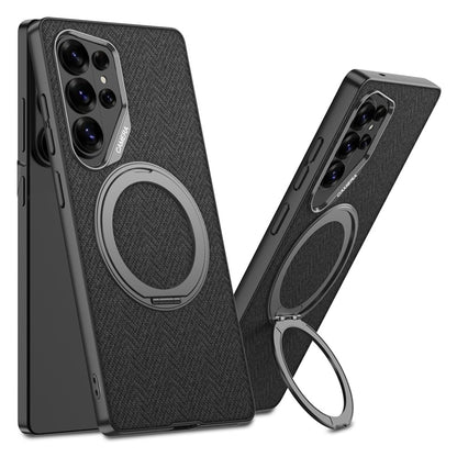 GKK For Samsung Galaxy S26 Ultra Magnetic Case with Kickstand PC + TPU + Cloth Phone Back Cover