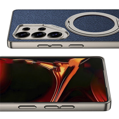 GKK For Samsung Galaxy S26 Ultra Magnetic Case with Kickstand PC + TPU + Cloth Phone Back Cover