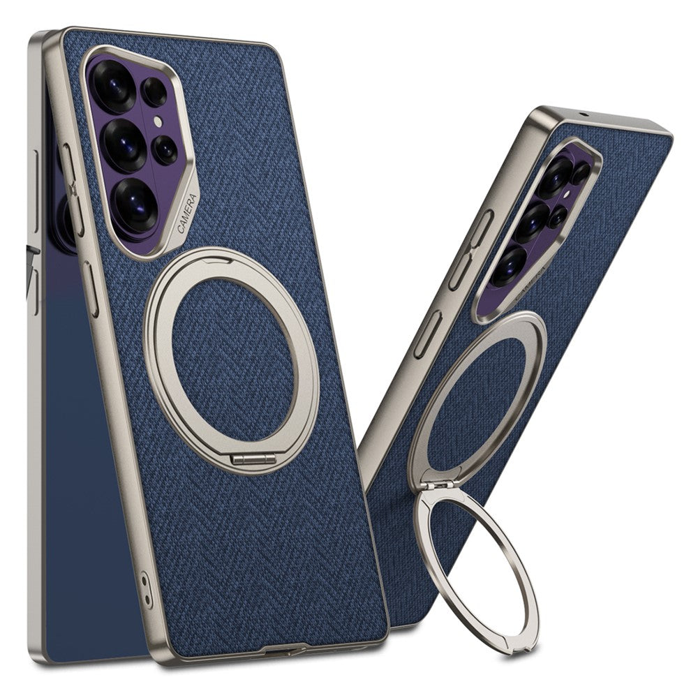 GKK For Samsung Galaxy S26 Ultra Magnetic Case with Kickstand PC + TPU + Cloth Phone Back Cover