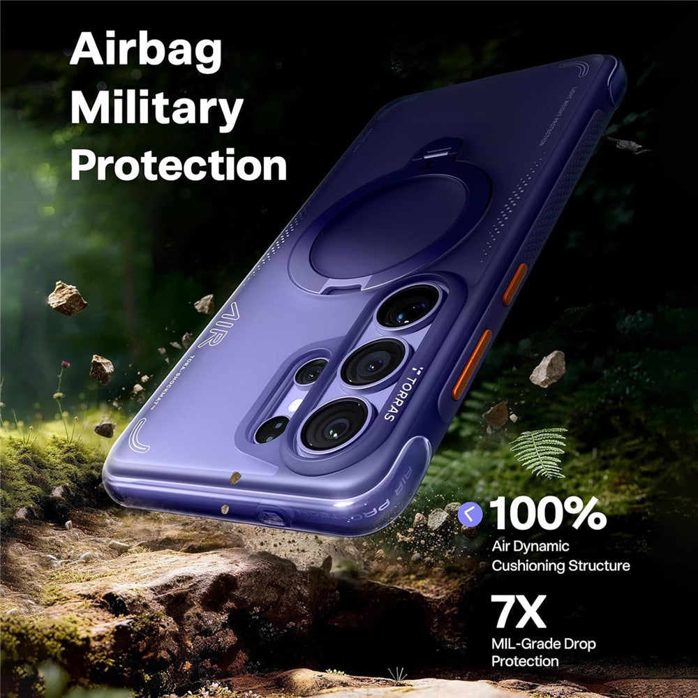 TORRAS Ostand Q3 Air Series For Samsung Galaxy S26 Ultra Magnetic Case with Kickstand Shockproof PC + TPU Phone Cover