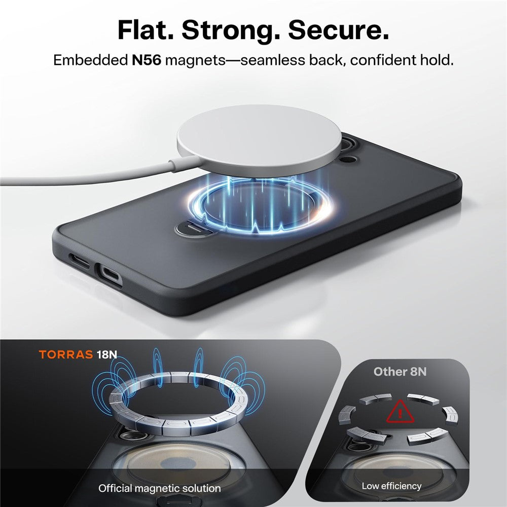 TORRAS Ostand Q3 Spin Series For Samsung Galaxy S26+ Case Magnetic Rotating Kickstand PC + TPU Phone Cover