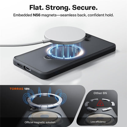 TORRAS Ostand Q3 Spin Series For Samsung Galaxy S26+ Case Magnetic Rotating Kickstand PC + TPU Phone Cover
