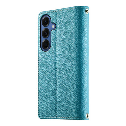 For Samsung Galaxy S26+ Case Zipper Wallet Color Splicing Leather Flip Phone Cover with Straps