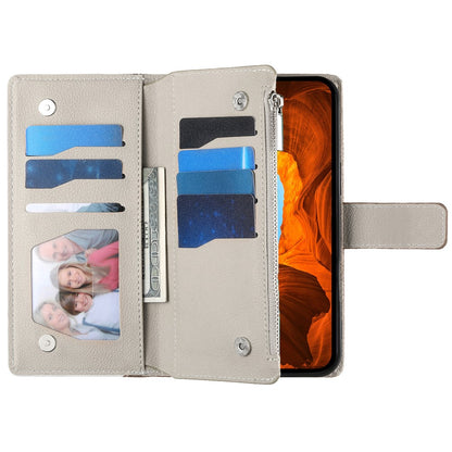 For Samsung Galaxy S26+ Case Zipper Wallet Color Splicing Leather Flip Phone Cover with Straps