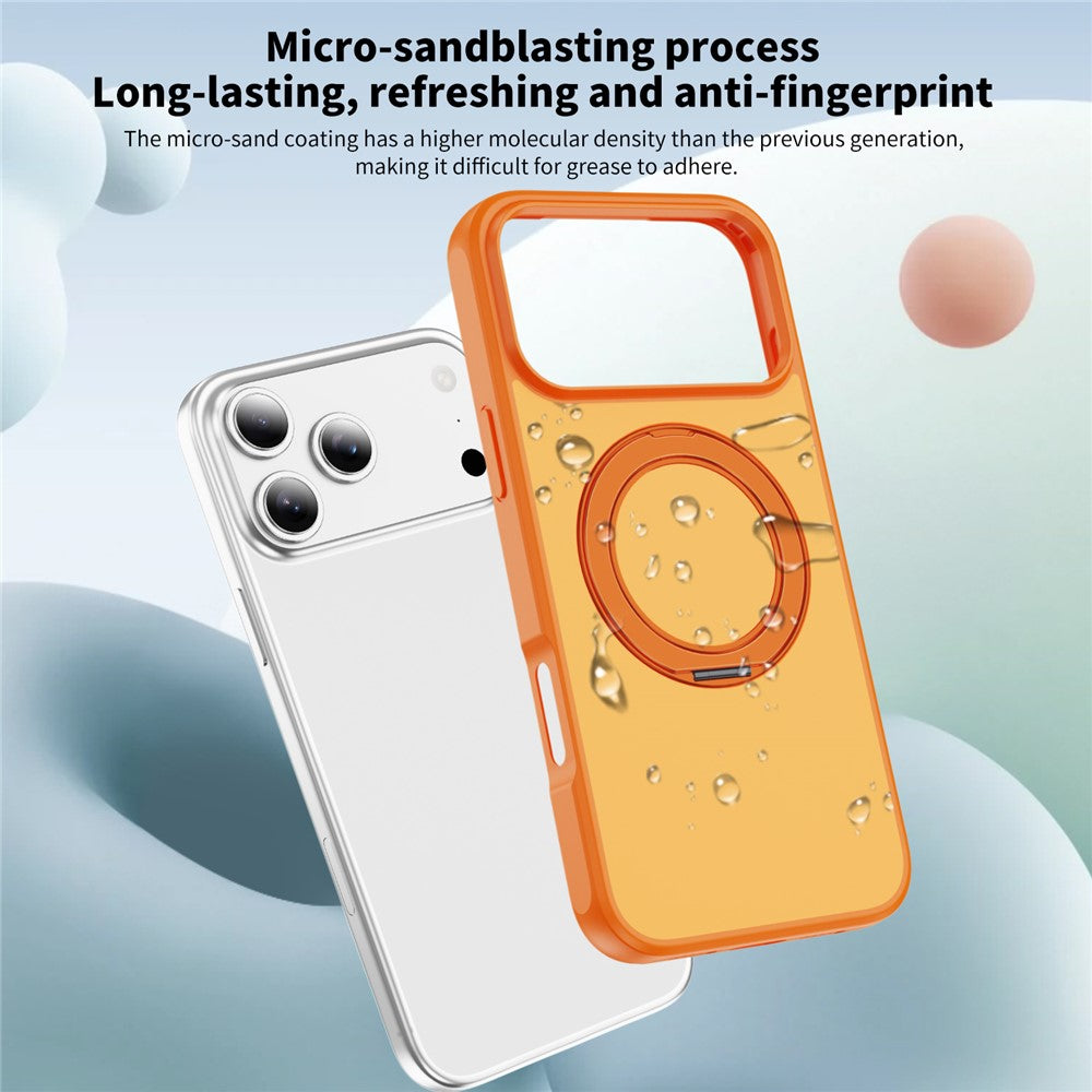 For iPhone 17 Pro Magnetic Case with Kickstand Dual Color Anti Drop Protective Phone Cover