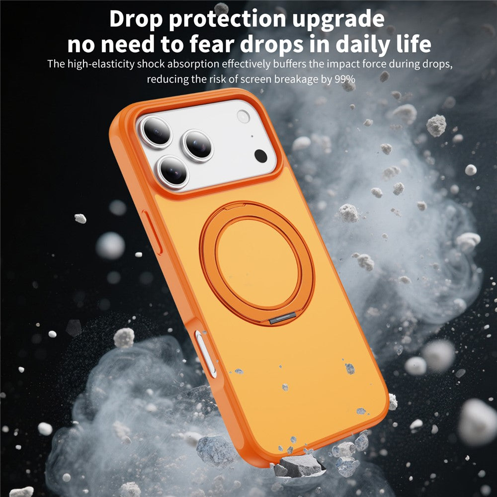 For iPhone 17 Pro Magnetic Case with Kickstand Dual Color Anti Drop Protective Phone Cover