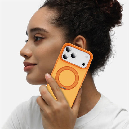 For iPhone 17 Pro Magnetic Case with Kickstand Dual Color Anti Drop Protective Phone Cover