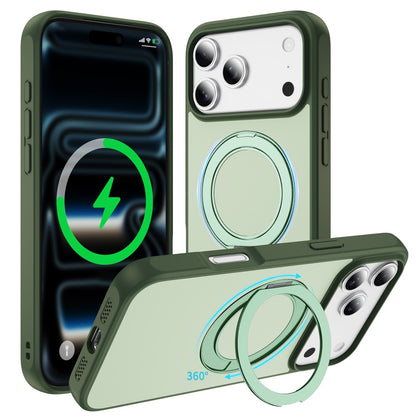 For iPhone 17 Pro Magnetic Case with Kickstand Dual Color Anti Drop Protective Phone Cover