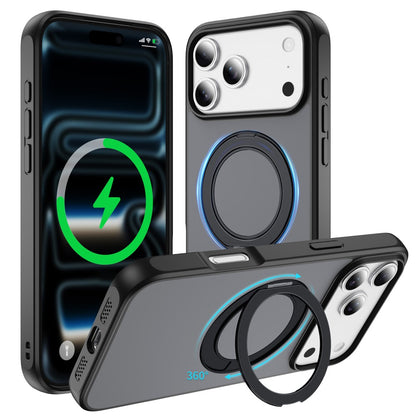 For iPhone 17 Pro Magnetic Case with Kickstand Dual Color Anti Drop Protective Phone Cover