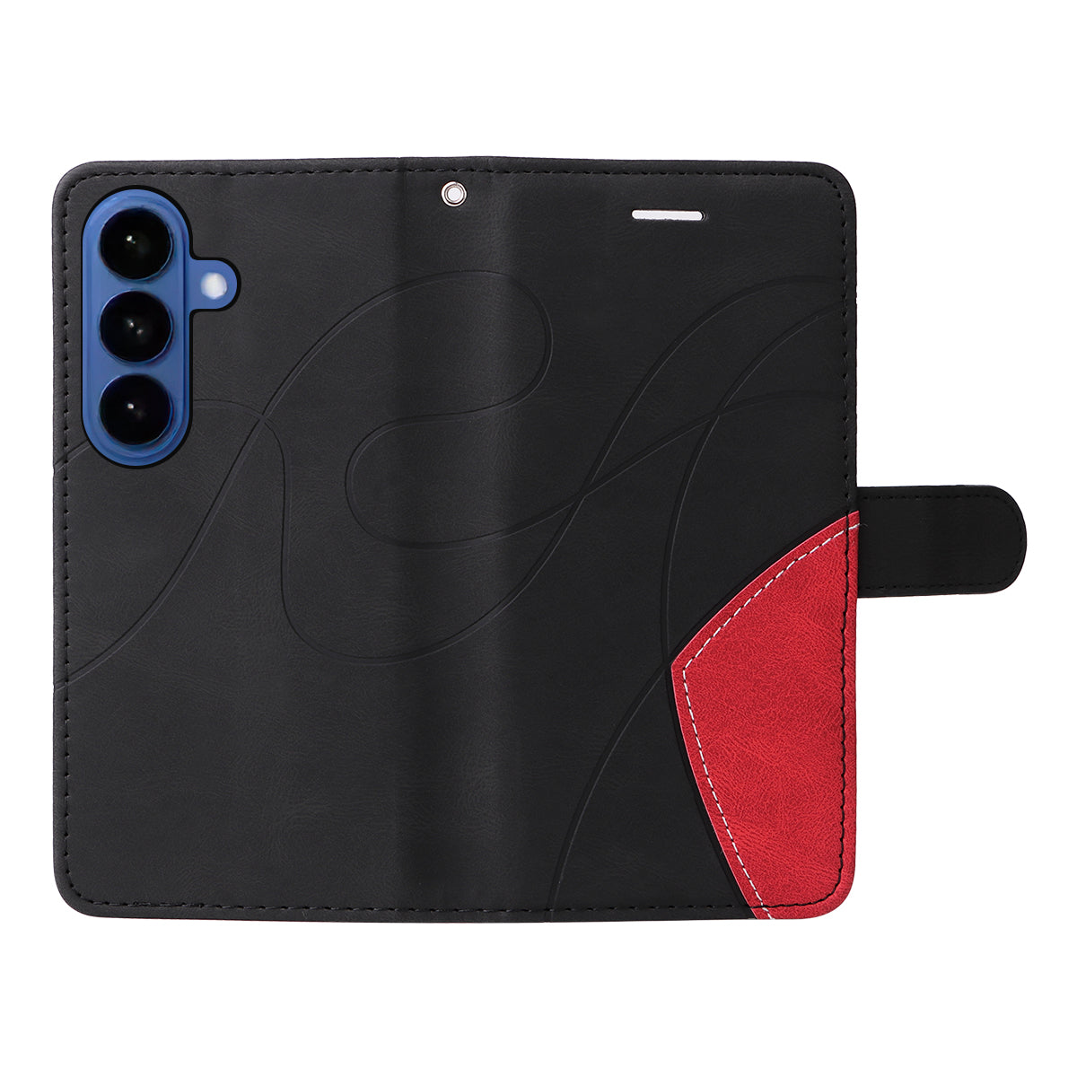 For Samsung Galaxy S26+ Leather Phone Case Stand Wallet with Bi-colour Splicing Design