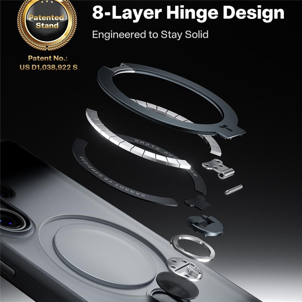 TORRAS Ostand Q3 Spin Series For Samsung Galaxy S26 Ultra Case Magnetic Rotating Kickstand PC + TPU Phone Cover