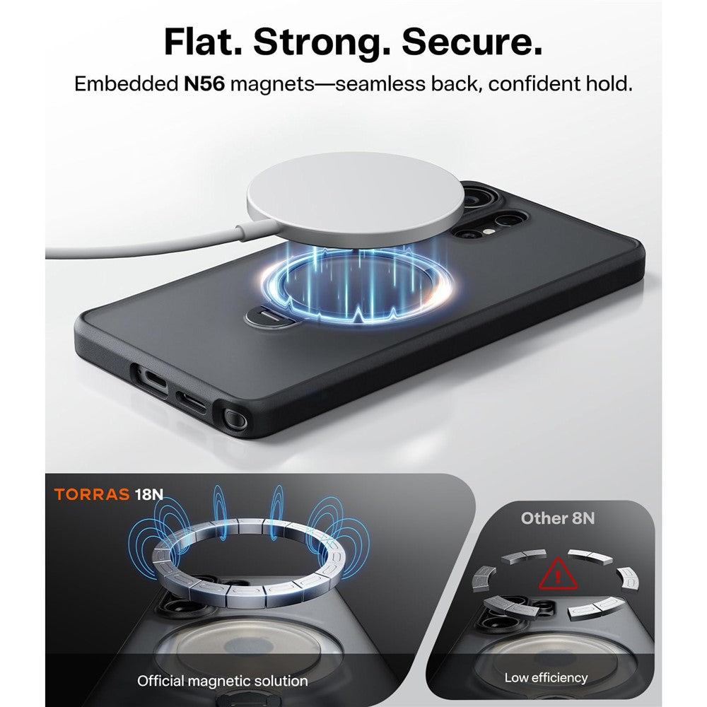 TORRAS Ostand Q3 Spin Series For Samsung Galaxy S26 Ultra Case Magnetic Rotating Kickstand PC + TPU Phone Cover