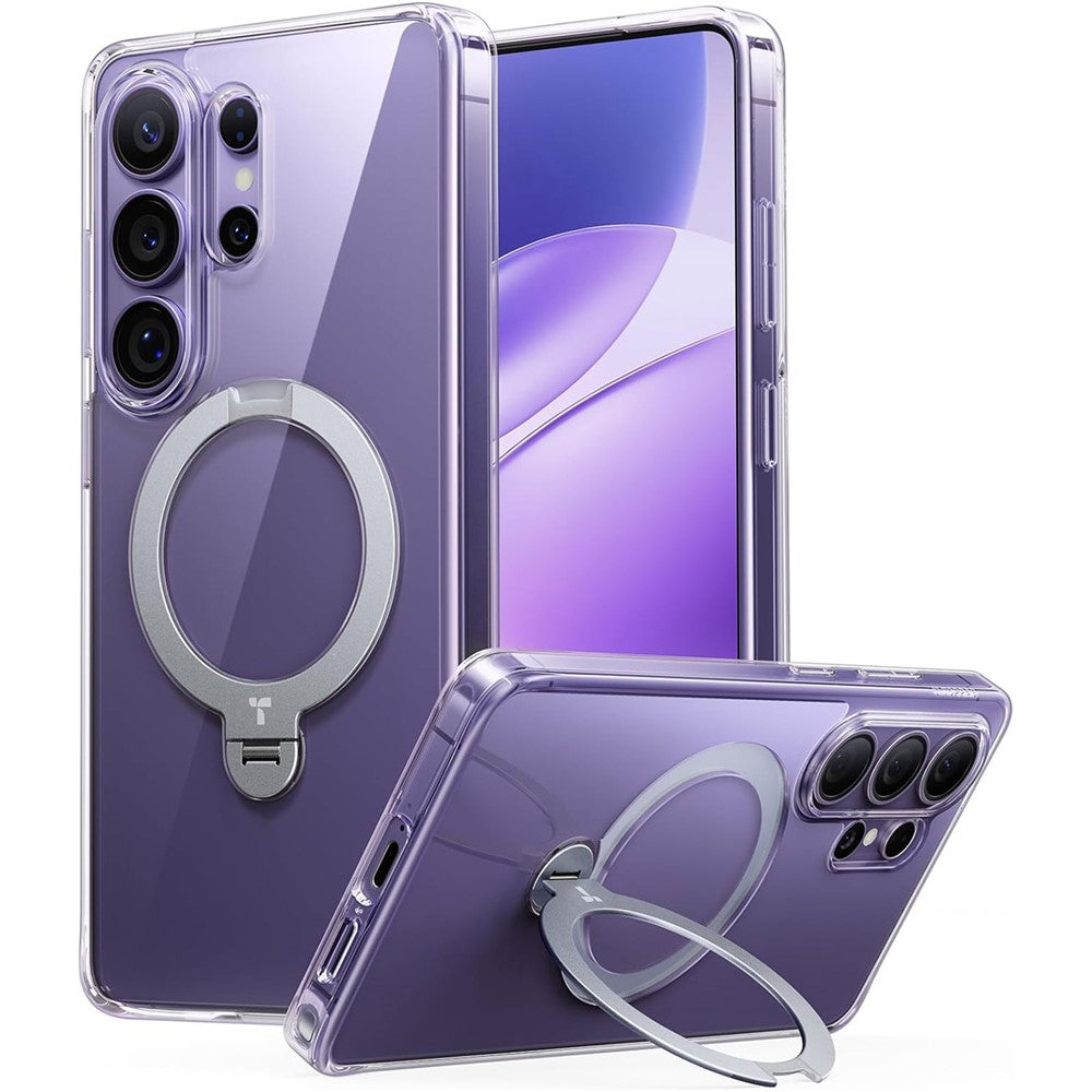 TORRAS Ostand Q3 Spin Series For Samsung Galaxy S26 Ultra Case Magnetic Rotating Kickstand PC + TPU Phone Cover