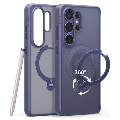 TORRAS Ostand Q3 Spin Series For Samsung Galaxy S26 Ultra Case Magnetic Rotating Kickstand PC + TPU Phone Cover