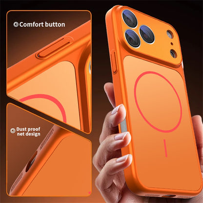 For iPhone 17 Pro Max Case Compatible with MagSafe Skin-touch PC + Silicone Phone Cover with Lens Film