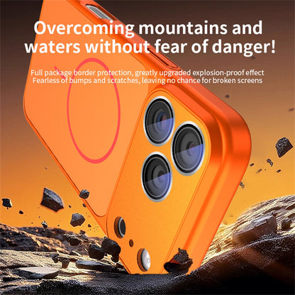 For iPhone 17 Pro Max Case Compatible with MagSafe Skin-touch PC + Silicone Phone Cover with Lens Film