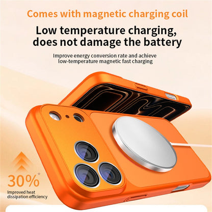 For iPhone 17 Pro Max Case Compatible with MagSafe Skin-touch PC + Silicone Phone Cover with Lens Film